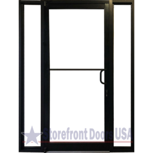Commercial Right Hand (RH) Storefront Door with 12 Sidelites -Bronze by Storefront Doors USA